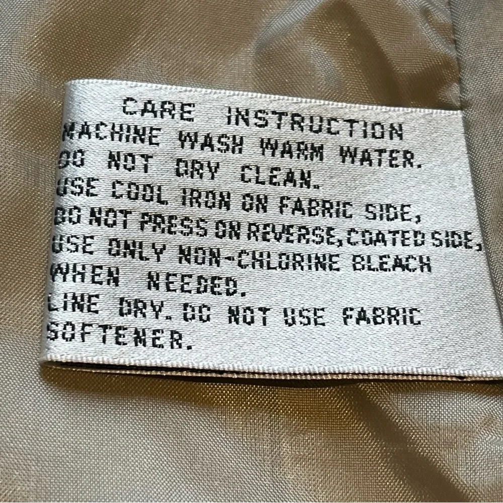 Women's Trench/rain Coat Tan Size 6 - Picture 8 of 12